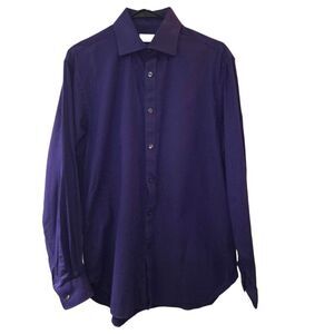 Michael Kors Slim Fit Purple Mens Button Down Shirt